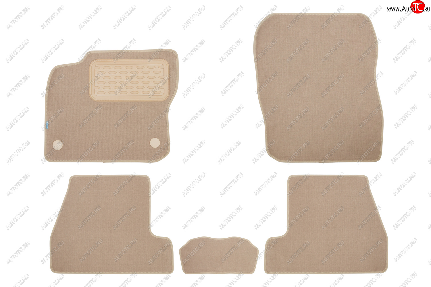 389 р. Коврики в салон Klever Premium FORD Focus 3 2011-2015, 2014-2019, хб., 5 шт. (текстиль, бежевые)  Ф Klever klever04163222112kh  с доставкой в г. Воронеж