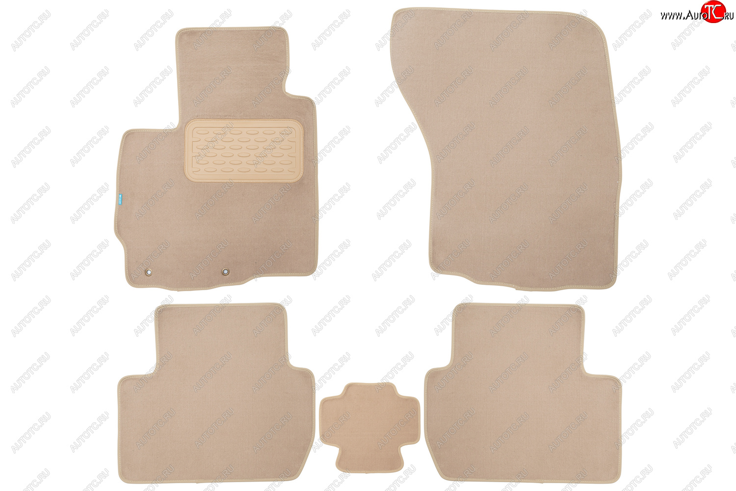 399 р. Коврики салона (текстиль) Klever Premium Mitsubishi Outlander XL (CW)  рестайлинг (2010-2013) (Бежевые)  с доставкой в г. Воронеж