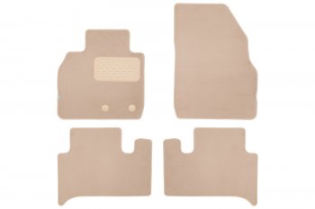 Коврики салона (текстиль) Klever Premium Renault Scenic 2 (2003-2009) (Бежевые)