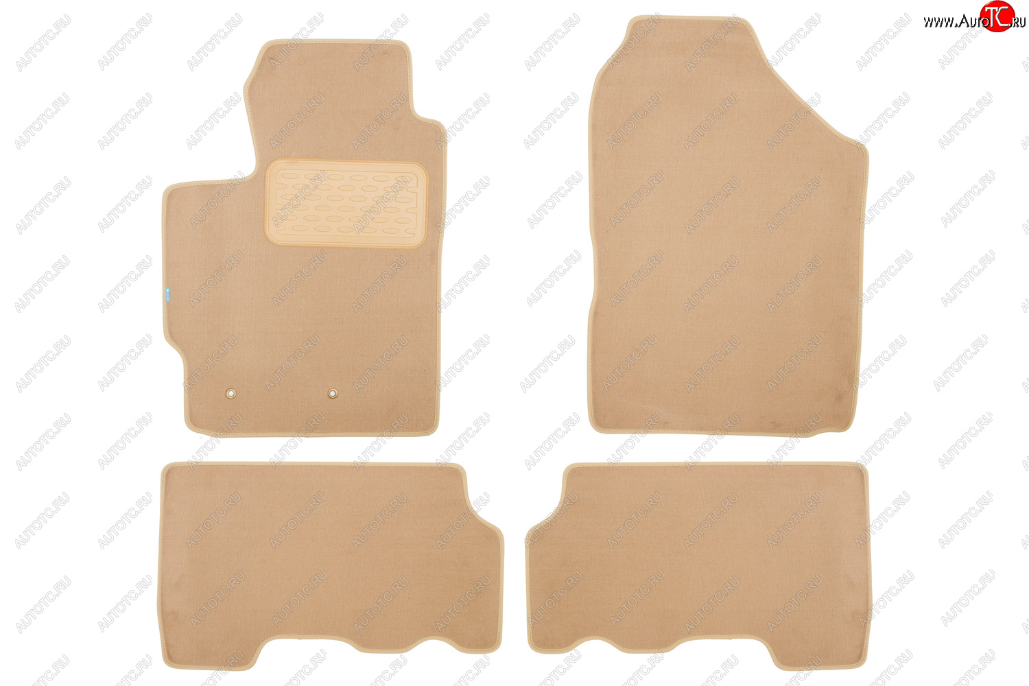 459 р. Коврики в салон Klever Premium TOYOTA Yaris АКПП 2005-2009, 2009-2012, хб., 4 шт. (текстиль, бежевые Klever klever04481022112kh  с доставкой в г. Воронеж