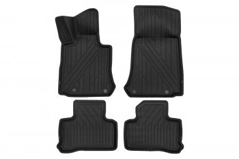 Коврики салона (Polystar) KVEST 3D Mercedes-Benz GLC class X253 (2015-2025) (Чёрные)