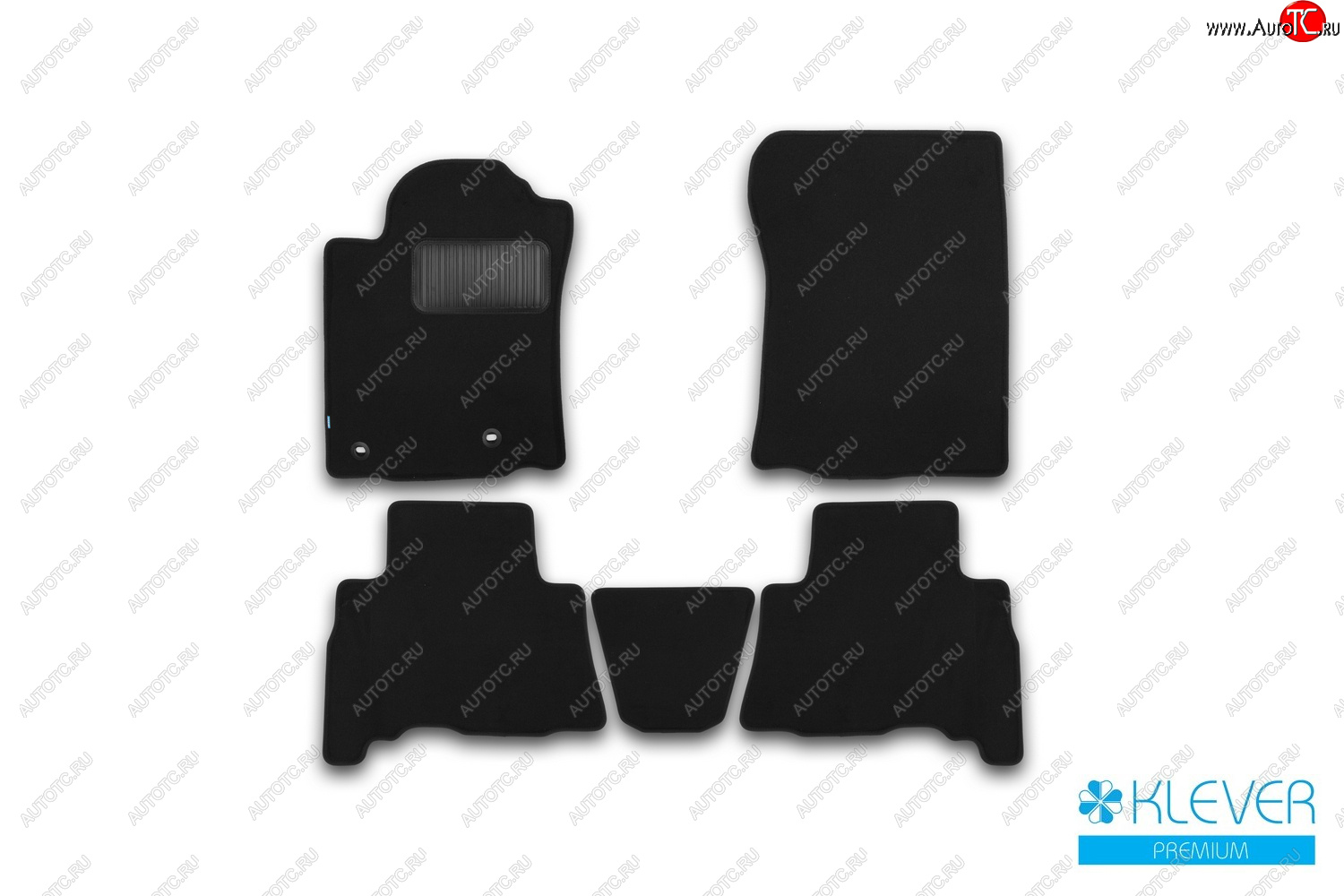 9 549 р. Коврики салона (текстиль) Klever Premium  Toyota Land Cruiser Prado  J150 (2013-2020) 1-ый рестайлинг, 2-ой рестайлинг (Чёрные)  с доставкой в г. Воронеж