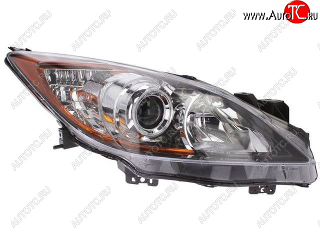 7 999 р. Правая фара передняя (чёрная, под корректор, линза) BodyParts Mazda 3/Axela BL дорестайлинг седан (2009-2011)  с доставкой в г. Воронеж