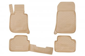 Коврики в салон BMW 3 2006-2012, 4 шт. (полиуретан, бежевые)  БМВ Тройка Element nlc.05.05.212k