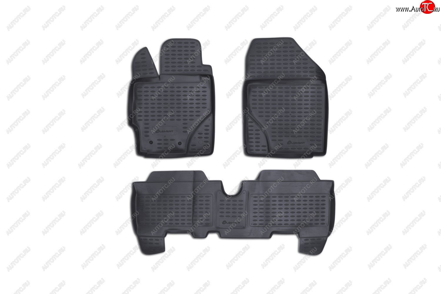 7 249 р. Коврики в салон TOYOTA Yaris 012006-2010, 3 шт. (полиуретан, серые)  Тойота Ярис Element nlc.48.10.211k  с доставкой в г. Воронеж