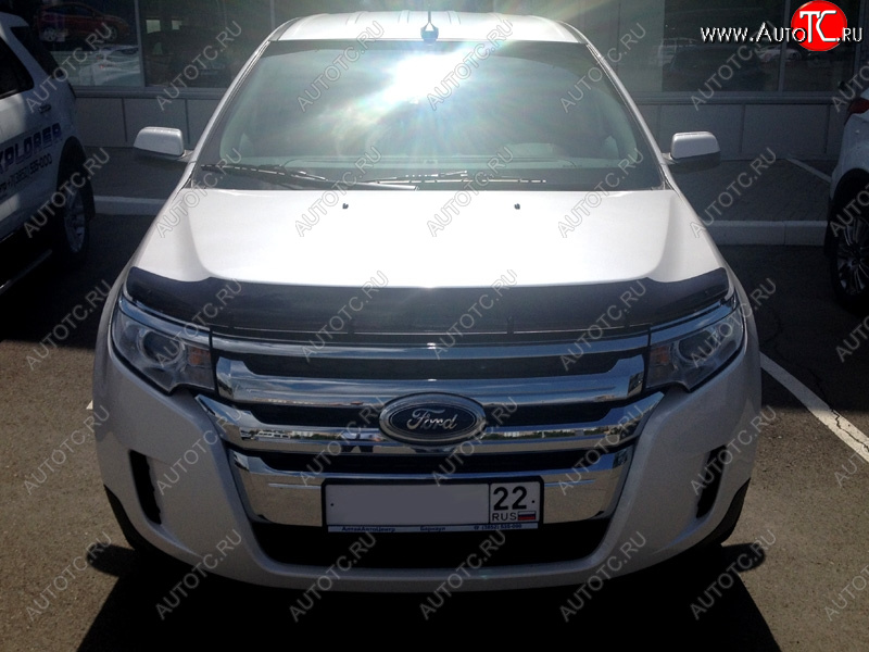 3 299 р. Дефлектор капота SIM Ford Edge U387 рестайлинг (2011-2015)  с доставкой в г. Воронеж