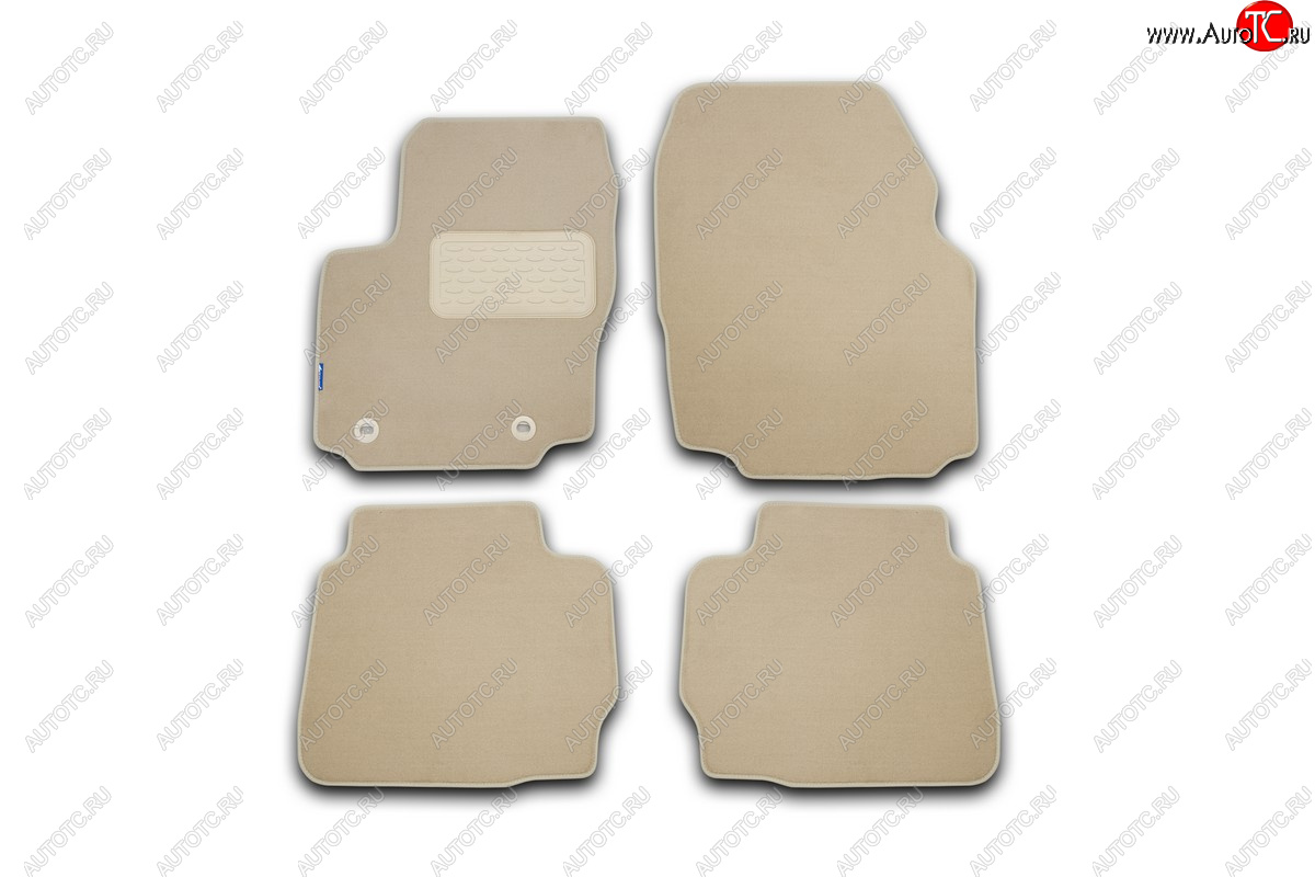 4 199 р. Коврики в салон VOLVO XC60 АКПП 2008-2013, 2013-2017, 2017-2021, 2021-, внед., 4 шт. (текстиль, беже Autofamily nlt.50.09.11.112kh  с доставкой в г. Воронеж
