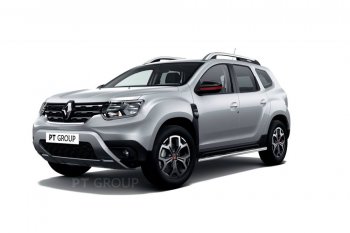 18 089 р. Защита порогов (прямая, Ø63 мм) Petroil Tuning Renault Duster HM рестайлинг (2021-2024) (полированная нержавейка)  с доставкой в г. Воронеж. Увеличить фотографию 1