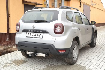 18 399 р. Фаркоп (с нержавеющей накладкой) Petroil Tuning  Renault Duster  HM (2021-2024) рестайлинг (Без заглушки )  с доставкой в г. Воронеж. Увеличить фотографию 2