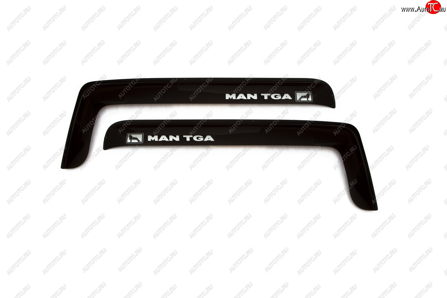 1 499 р. Дефлекторы окон (с логотипом MAN TGA, накладные, чёрные) REIN MAN TGA (2000-2025)  с доставкой в г. Воронеж