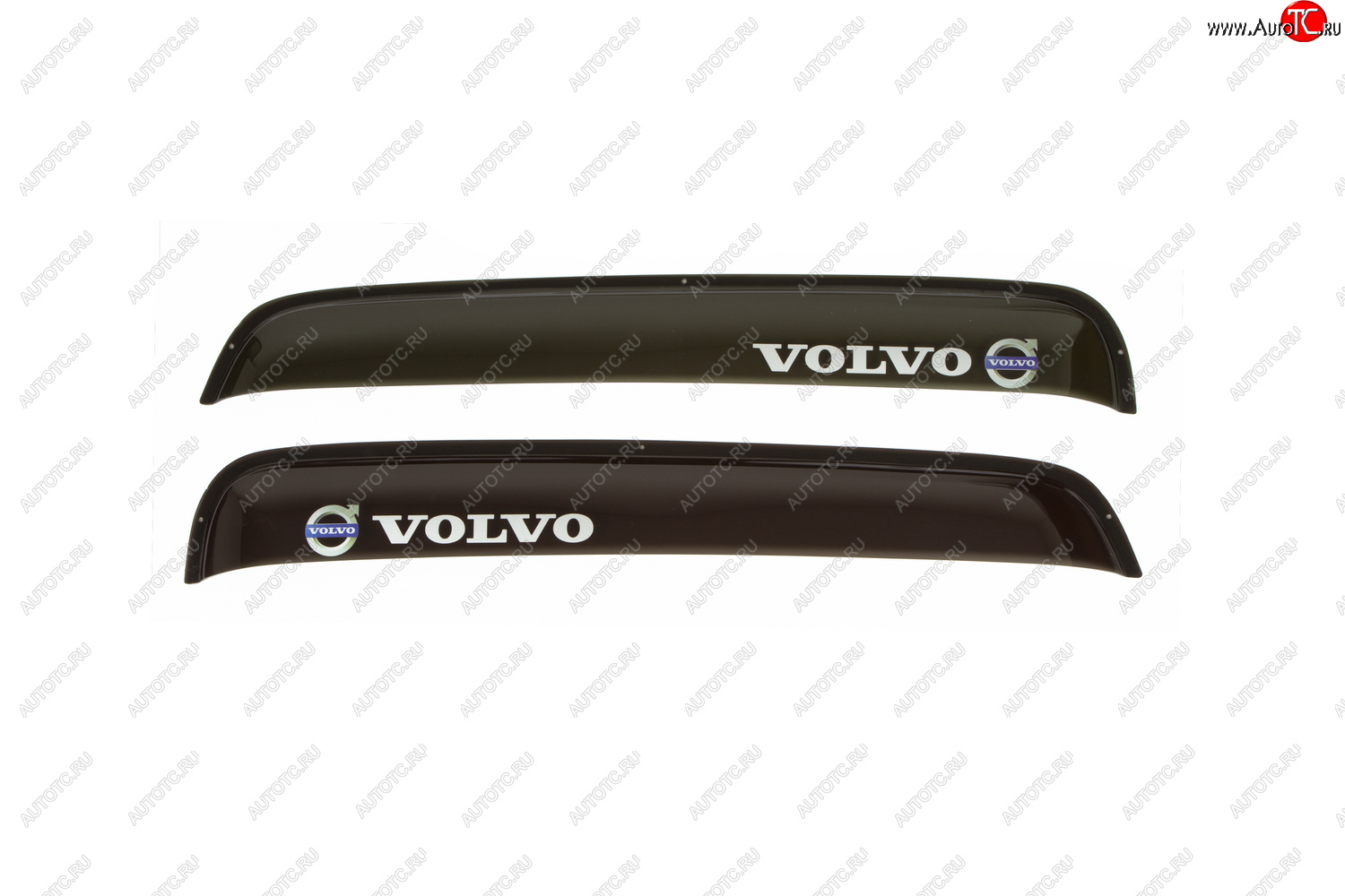 1 219 р. Дефлекторы окон (с логотипом VOLVO, накладные, дымчатые) REIN  Volvo FH  12 (2002-2012) 2-ое поколение (Дымчатые)  с доставкой в г. Воронеж