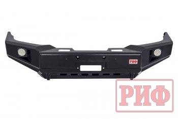 63 919 р. Бампер силовой передний РИФ Toyota Land Cruiser Prado J120 (2002-2009) (c доп. фарами и защитой бачка омывателя)  с доставкой в г. Воронеж. Увеличить фотографию 2