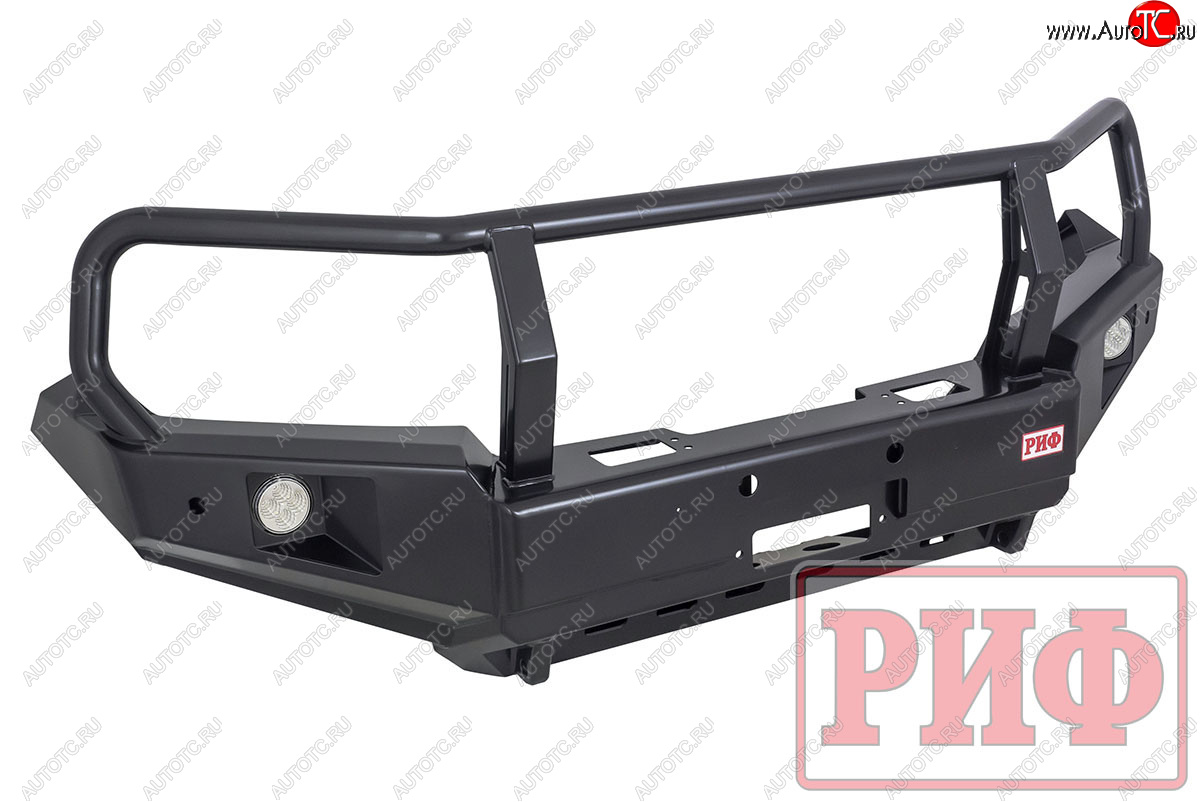 73 999 р. Бампер передний силовой РИФ  Toyota Land Cruiser  200 (2007-2015) дорестайлинг, 1-ый рестайлинг (С дополнительными фарами, защитной дугой и защитой бачка омывателя)  с доставкой в г. Воронеж