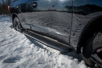 62 039 р. Защита порогов с подножкой (на а/м без гидроподвески) РИФ Toyota Land Cruiser 200 дорестайлинг (2007-2012)  с доставкой в г. Воронеж. Увеличить фотографию 7