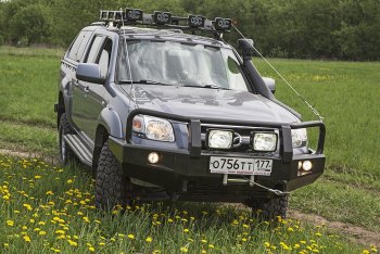 60 999 р. Бампер силовой передний РИФ  Ford Ranger (2003-2007) рестайлинг (с доп. фарами и защитной дугой)  с доставкой в г. Воронеж. Увеличить фотографию 4