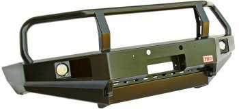 Бампер передний силовой РИФ Mazda BT-50 (2006-2011) (С дополнительными фарами и защитной дугой)