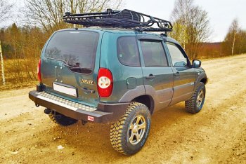 42 619 р. Бампер задний силовой РИФ Chevrolet Niva 2123 рестайлинг (2009-2020) (С квадратом под фаркоп)  с доставкой в г. Воронеж. Увеличить фотографию 4