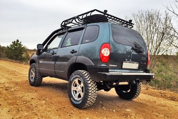 42 619 р. Бампер задний силовой РИФ Chevrolet Niva 2123 рестайлинг (2009-2020) (С квадратом под фаркоп)  с доставкой в г. Воронеж. Увеличить фотографию 5