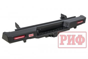 55 269 р. Бампер задний силовой РИФ Isuzu D-Max RT85 SingleCab дорестайлинг (2011-2017) (С квадратом под фаркоп и фонарями, стандарт)  с доставкой в г. Воронеж. Увеличить фотографию 2