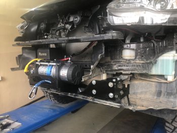 24 999 р. Площадка под лебёдку РИФ (в штатный бампер)  Toyota Fortuner  AN160 (2015-2025) дорестайлинг, рестайлинг  с доставкой в г. Воронеж. Увеличить фотографию 5