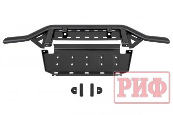 44 249 р. Бампер передний силовой РИФ Mitsubishi Pajero 4 V80 дорестайлинг (2006-2011) (Под площадку для лебёдки RIFPJR-30000 с защитой радиатора)  с доставкой в г. Воронеж. Увеличить фотографию 9