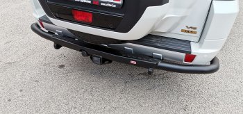 50 259 р. Бампер задний силовой РИФ Mitsubishi Pajero 4 V90 дорестайлинг (2006-2011) (С квадратом под фаркоп)  с доставкой в г. Воронеж. Увеличить фотографию 2