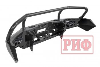 66 999 р. Бампер передний силовой РИФ  Mitsubishi Pajero Sport  QE (2015-2021) дорестайлинг (С дополнительными фарами, защитной дугой и защитой бачка омывателя)  с доставкой в г. Воронеж. Увеличить фотографию 4