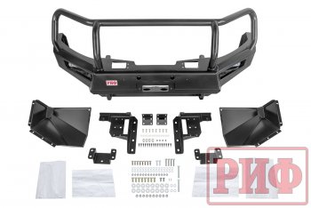 66 999 р. Бампер передний силовой РИФ  Mitsubishi Pajero Sport  QE (2015-2021) дорестайлинг (С дополнительными фарами, защитной дугой и защитой бачка омывателя)  с доставкой в г. Воронеж. Увеличить фотографию 8