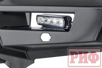 59 999 р. Бампер передний силовой РИФ  Mitsubishi Pajero Sport  QE (2015-2021) дорестайлинг (С дополнительными фарами, защитной дугой, защитой бачка омывателя, под парктроник)  с доставкой в г. Воронеж. Увеличить фотографию 4