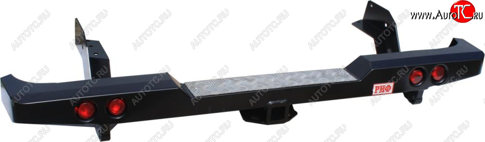 55 269 р. Бампер задний силовой РИФ Ford Ranger RapCab дорестайлинг (2011-2016) (С квадратом под фаркоп и фонарями)  с доставкой в г. Воронеж