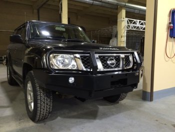 60 999 р. Бампер передний силовой РИФ Nissan Patrol 5 Y61 2-ой рестайлинг (2004-2010) (С дополнительными фарами и защитной дугой)  с доставкой в г. Воронеж. Увеличить фотографию 4