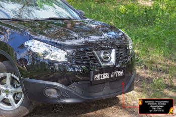 2 099 р. Защитная сетка решетки переднего бампера Русская Артель Nissan Qashqai 1 J10 рестайлинг (2010-2013) (Поверхность текстурная)  с доставкой в г. Воронеж. Увеличить фотографию 3