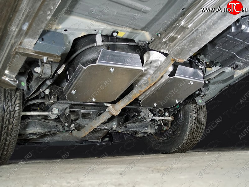 5 799 р. Защита бака (2 штуки, алюминий) TCC  Geely Emgrand X7 (2019-2021) 2-ой рестайлинг  с доставкой в г. Воронеж
