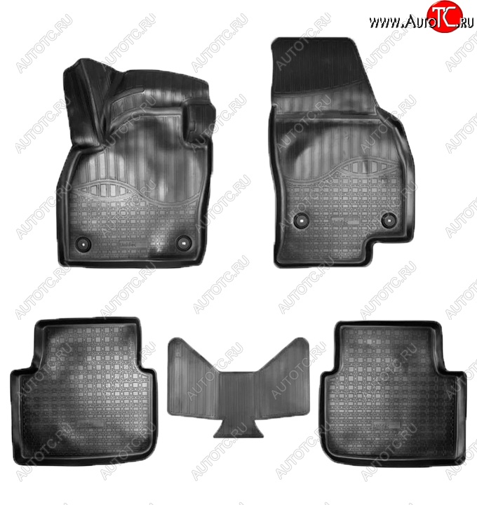 2 569 р. Коврики салонные Noplast (3D) Skoda Kamiq (2019-2025) (Черные)  с доставкой в г. Воронеж