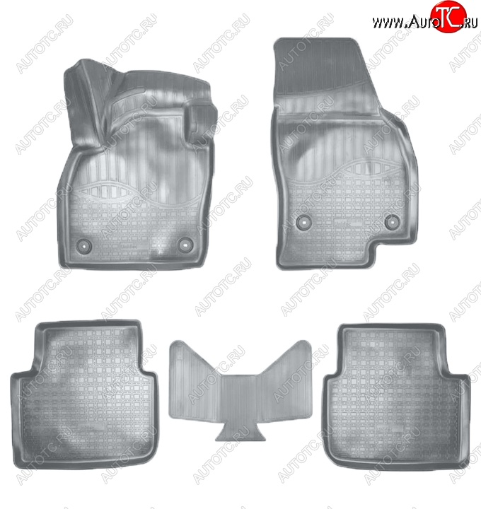3 099 р. Коврики салонные Noplast (3D)  Skoda Kamiq (2019-2025) (Серые)  с доставкой в г. Воронеж