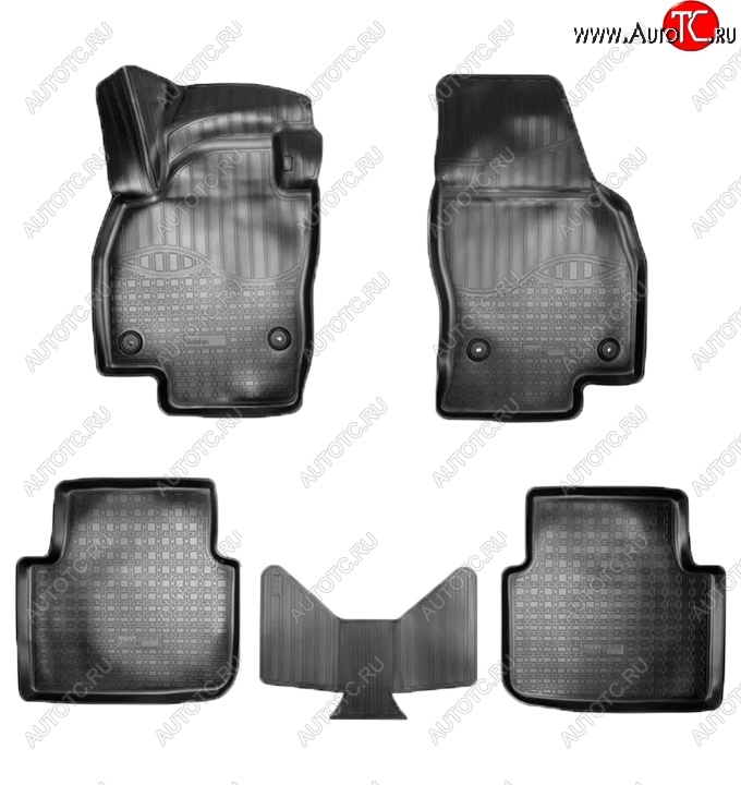 2 399 р. Коврики салонные Noplast (3D)  Skoda Scala (2019-2025) (Черные)  с доставкой в г. Воронеж
