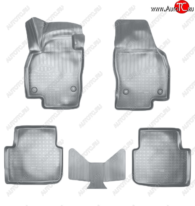 3 099 р. Коврики салонные Noplast (3D)  Skoda Scala (2019-2025) (Серые)  с доставкой в г. Воронеж