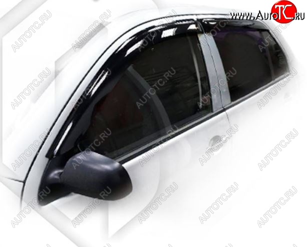 2 099 р. Дефлектора окон CA-Plastic Skoda Fabia Mk1 хэтчбек рестайлинг (2004-2008) (Classic полупрозрачный, Без хром.молдинга)  с доставкой в г. Воронеж