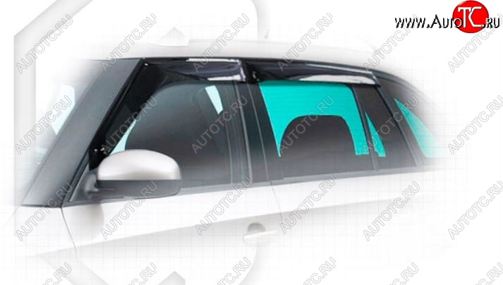 2 099 р. Дефлектора окон CA-Plastic Skoda Fabia Mk2 универсал рестайлинг (2010-2014) (Classic полупрозрачный)  с доставкой в г. Воронеж