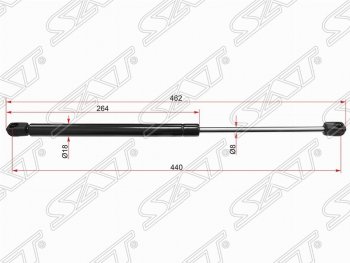 Газовый упор крышки багажника SAT Skoda Fabia Mk1 седан рестайлинг (2004-2008)