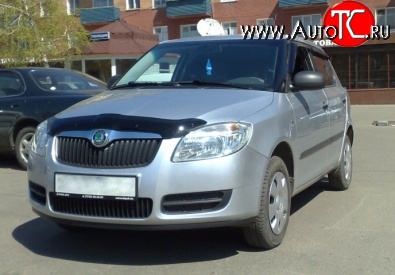 1 754 р. Дефлектор капота NovLine Skoda Fabia Mk2 хэтчбэк дорестайлинг (2007-2010)  с доставкой в г. Воронеж