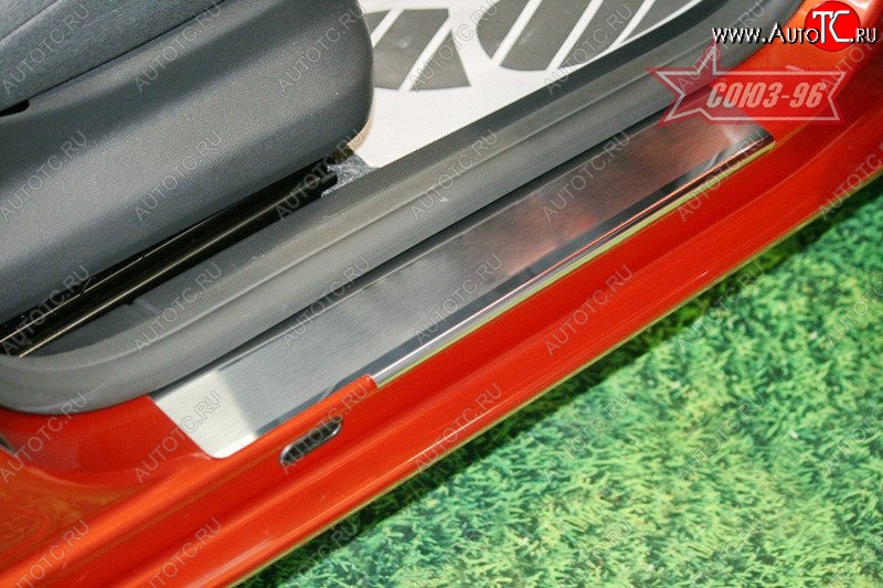 2 294 р. Накладки на внутренние пороги Souz-96 Skoda Fabia Mk2 хэтчбэк дорестайлинг (2007-2010)  с доставкой в г. Воронеж