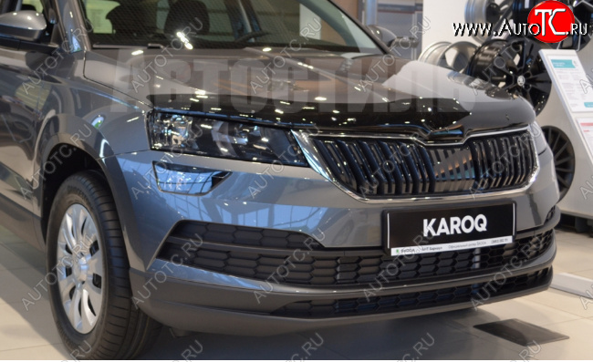 5 079 р. Дефлектор капота SIM Skoda Karoq NU7 дорестайлинг (2017-2021)  с доставкой в г. Воронеж
