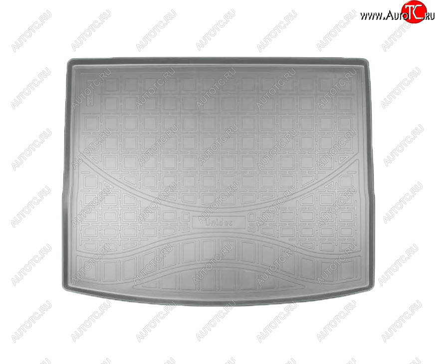 2 389 р. Коврик багажника Norplast Unidec (4х4 с органайзером)  Skoda Karoq  NU7 (2017-2021) дорестайлинг (Цвет: серый)  с доставкой в г. Воронеж