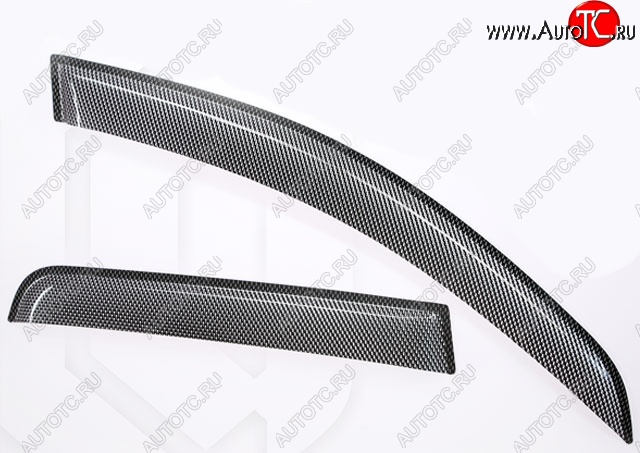 2 559 р. Дефлектора окон CA-Plastic  Skoda Kodiaq  NU7 (2017-2021) дорестайлинг (Шелкография карбон-серебро)  с доставкой в г. Воронеж