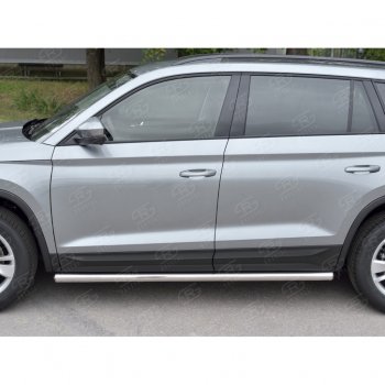19 999 р. Пороги труба d63 (v3) SLITKOFF Skoda Kodiaq NU7 дорестайлинг (2017-2021)  с доставкой в г. Воронеж. Увеличить фотографию 2