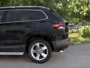 15 249 р. Защита заднего бампера (Ø63 мм, нержавейка) SLITKOFF Skoda Kodiaq NU7 дорестайлинг (2017-2021)  с доставкой в г. Воронеж. Увеличить фотографию 3