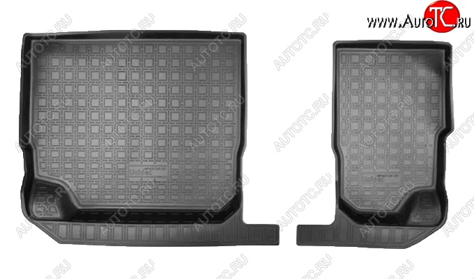 779 р. Коврики салонные Noplast (3D, 3 ряд)  Skoda Kodiaq  NU7 (2017-2021) дорестайлинг (Черные)  с доставкой в г. Воронеж