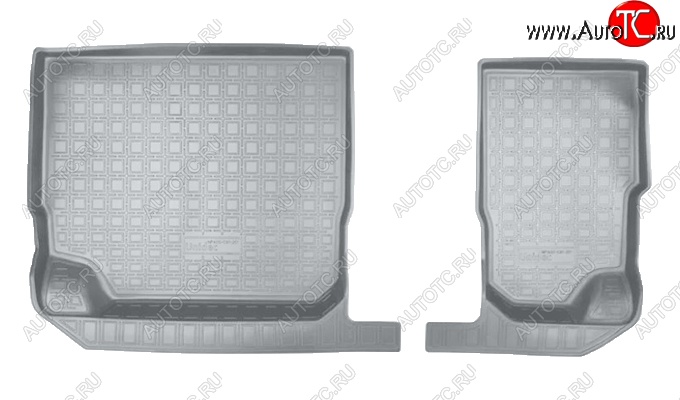 919 р. Коврики салонные Noplast (3D, 3 ряд)  Skoda Kodiaq  NU7 (2017-2021) дорестайлинг (Серые)  с доставкой в г. Воронеж