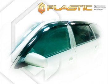 2 969 р. Комплект дефлекторов окон CA Plastic  Skoda Octavia  Tour A4 1U5 (1996-2010) универсал дорестайлинг, универсал рестайлинг (Classic полупрозрачный, Без хром.молдинга)  с доставкой в г. Воронеж. Увеличить фотографию 1